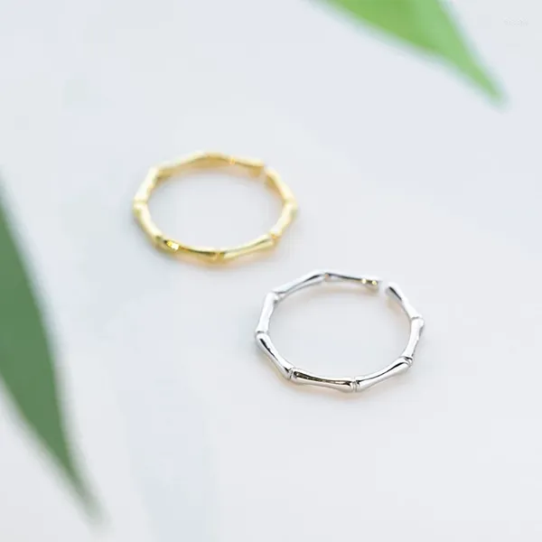 Armreif Bambus Joint Ring Einfache Trendy Öffnung Einstellbar Finger Für Frauen Männer Romantische Party Geschenk Mode Persönlichkeit Schmuck