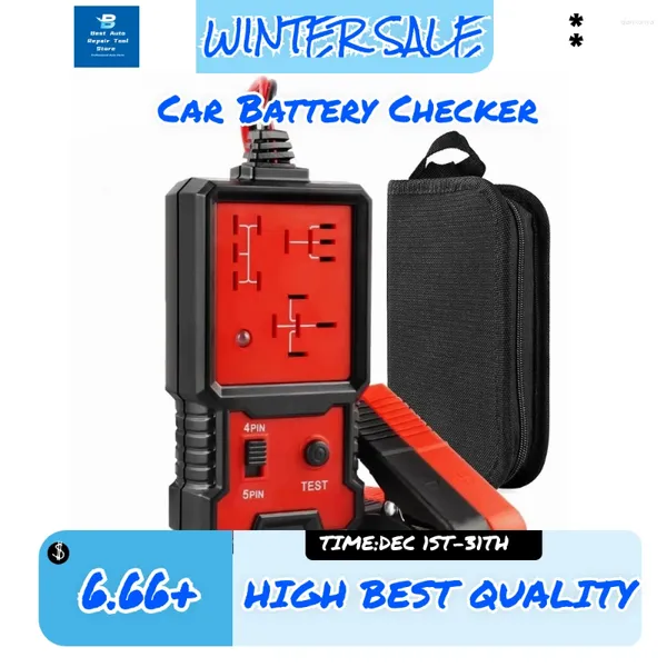 Tester per relè elettronici automobilistici Indicatore LED per controllo batteria per auto Universale 12V