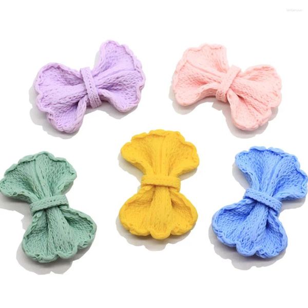 Flores decorativas 50/100/25 37mm resina misturada bowknot cabochão flatback tecido arco decoração artesanato enfeites para scrapbooking diy