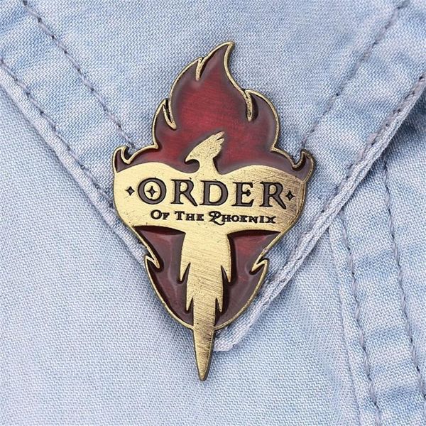 Broche escolar de filme inteiro, 10 peças, para lapela, pino de metal, pedido da Phoenix, joias de chama da moda para presente de fã de filme 2010092426