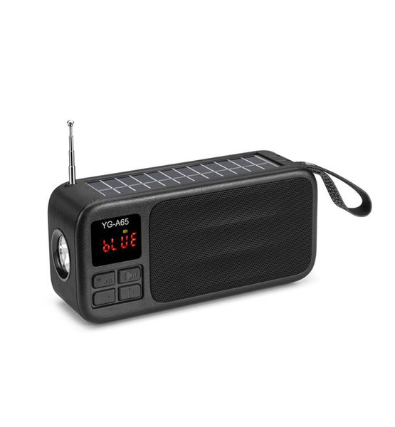 Altoparlante Bluetooth a carica solare Radio FM Altoparlante stereo da esterno Cassa di risonanza wireless portatile con porta USB TF Lettore musicale MP3 Hi7448308