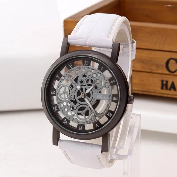 Relógios de pulso de quartzo couro esporte homens relógio simples top marca relógios relógio masculino moda negócios relógio de pulso relogio masculino 2024