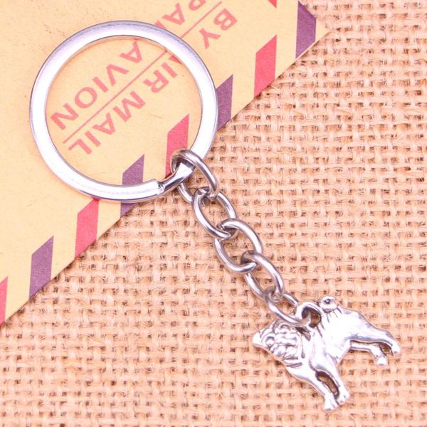 Schlüsselanhänger 20 stücke Mode Keychain 16x15mm Hund Anhänger DIY Männer Schmuck Auto Schlüssel Kette Ring Halter Souvenir für Geschenk