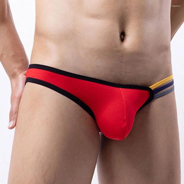 Sous-vêtements sexy pour hommes, culotte Jockstrap en coton, confortable, doux, avec poche bombée, taille basse, Lingerie à fines bretelles, sous-vêtements