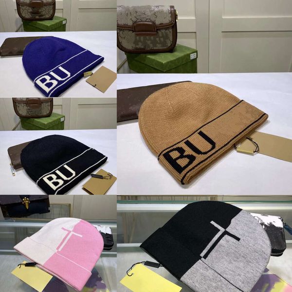 Designer novo estilo gorro moda homens mulheres de malha inverno quente carta chapéu de alta qualidade bom agradável