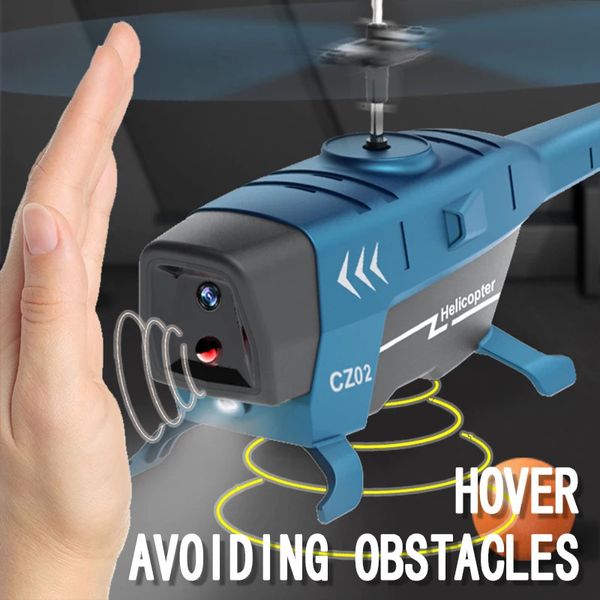 Diversão Evitar obstáculos a aeronaves de avião elétrico RC Inteligente Helicóptero Remote Helicopter Children Toy para menino 231229
