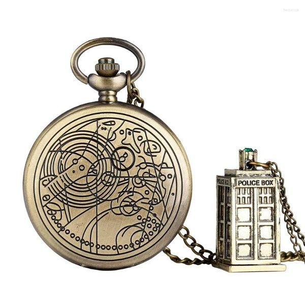 Orologi da tasca Orologio con numeri arabi vintage Orologio unisex Collana con ciondolo a catena Fob Regali di compleanno per uomo Donna