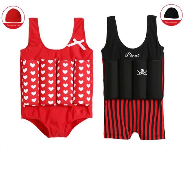 Set Baby Schwimmfähige Badebekleidung Mädchen Schnelltrocknendes einteiliges Kleidungsstück aus schwimmendem Kinderlern-Schwimmkleidungsschwimmwesten für Kinder