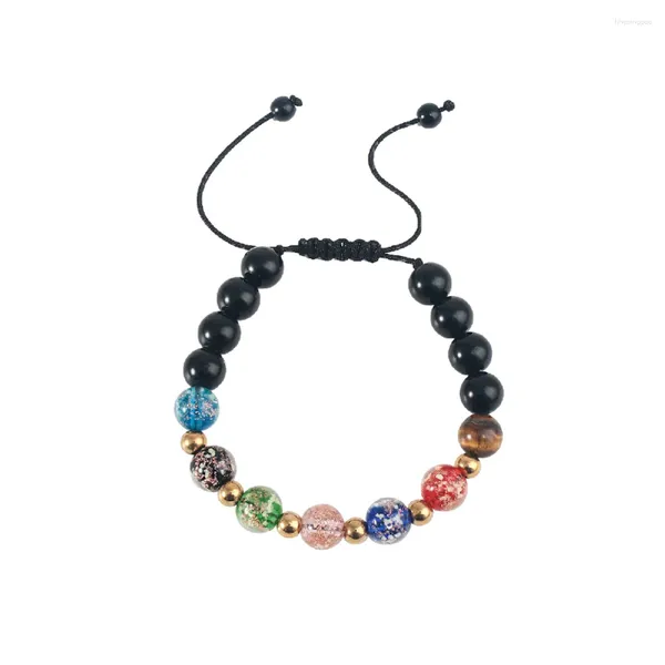 Strand WZYSY Bracciale con perline luminose di sabbia dorata alla moda per uomini e donne, perfetto come accessorio per discoteca Gioielli dal design raffinato