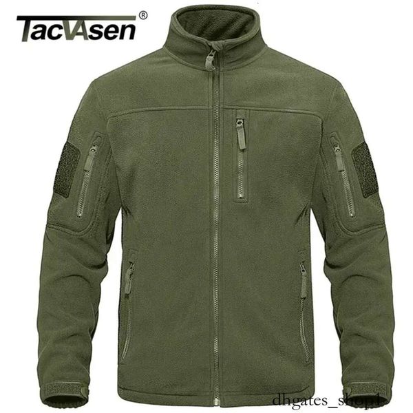 TACVASEN Herrenjacken, durchgehender Reißverschluss, Fleece, Militär-Thermo-Warmarbeitsmäntel, Herren-Safari-Outwear, Windjacke, Monclair-Jacke, Essentialls 224