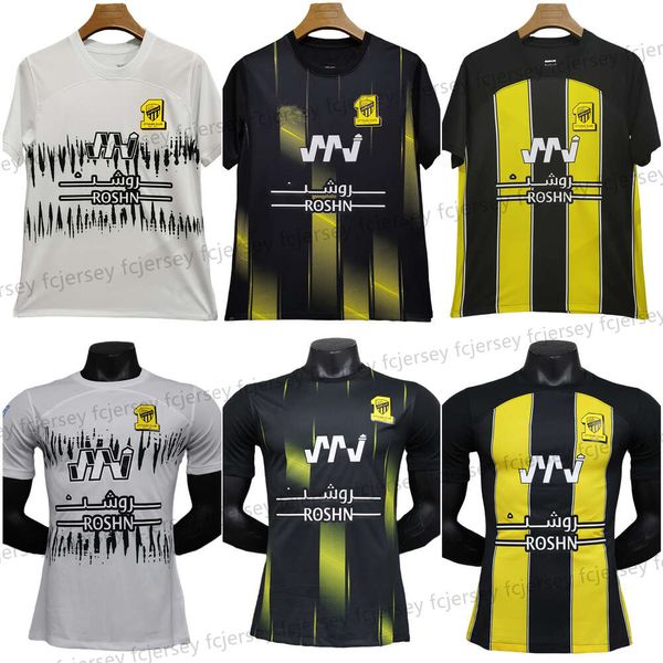 23 24 Tifosi Giocatore Versione Ittihad Maglie da calcio Benzema FABINHO KANTE Mens 2023 2024 Hamdallah Romarinho Arabia Saudita maglia de foot kit camiseta futbol