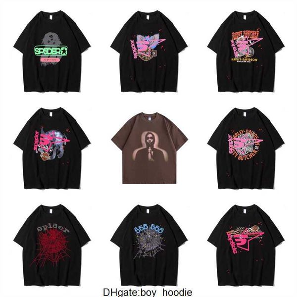 Herren T-Shirts SS Young Thug Sp5der 555555 T-Shirt Männer Frauen Hohe Qualität Puff Print Spider Web Muster T-Shirt Top T-Shirts 230331 S6MP