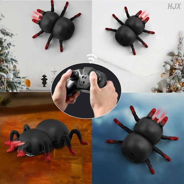 2.4G Arrampicata su parete RC Auto elettrica Acrobazia 360 Rotante Ragazzo Capretto Bambini Robot Giocattoli Horror Animale Modello di ragno con telecomando 231229