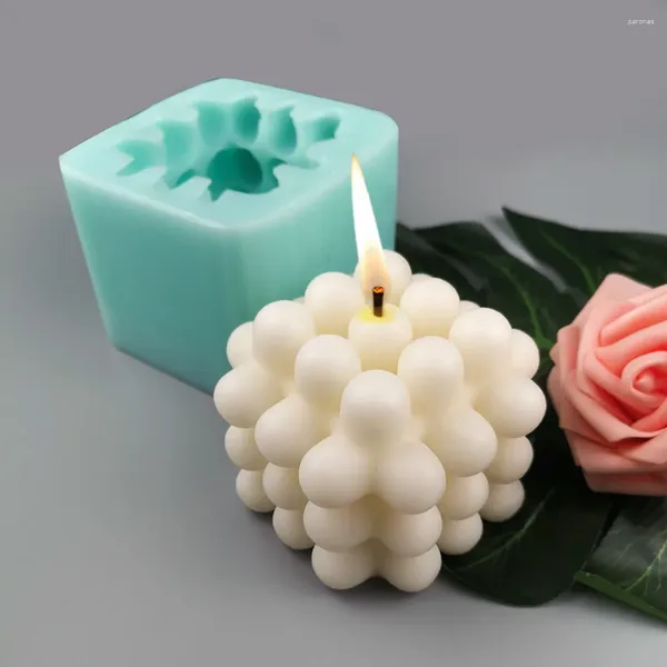 Moldes de cozimento Molde de vela perfumada Formas 3D para bolo Chocolate Soja Cera Sabão Molde DIY Aromatherarpy Ferramentas Domésticas Decoração Artesanato Form