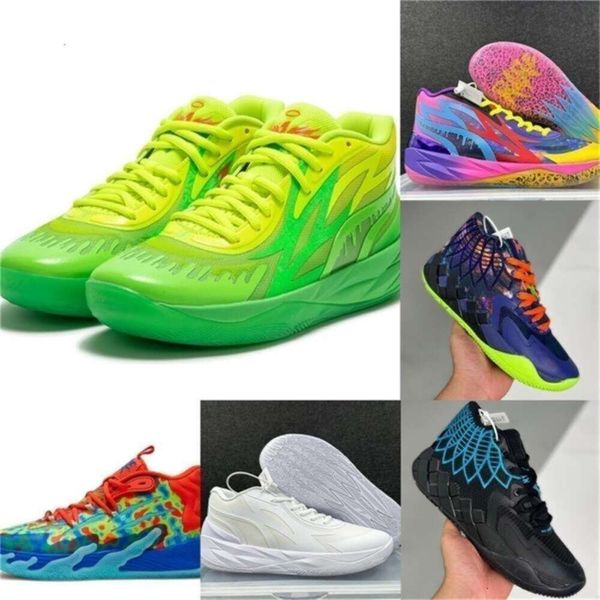 Lamelo Sports Shoes Ball Lamelo Lamelo MB02 MB03 Zapatos de baloncesto MB3 MB2 MB02 Rick and Morty Mens Trainers Galaxy I Rock Ridge Blast Be You Queen no de aquí 1of1 Desig