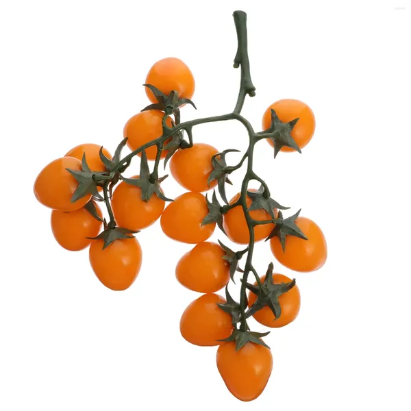 Decoração de festa simulada espetos de frutas espuma falso adereços cereja tomates planta realista artificial casa plástico frutas falso