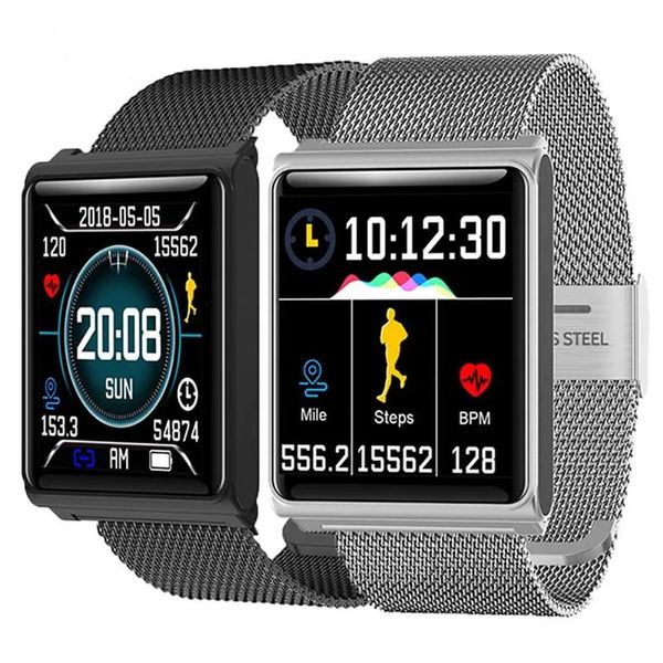 Uhren N98 Smart Watch Blutsauerstoff-Blutdruck-Herzfrequenzmesser Smart-Armbanduhr Fitness-Tracker Smart-Armbanduhr für Andorid i
