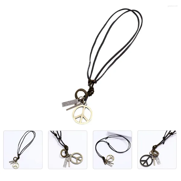 Anhänger Halsketten schmücken Friedenszeichen Halskette Mann Retro Geschenke für Männer Kleidung dekorative Eisen Schmuck