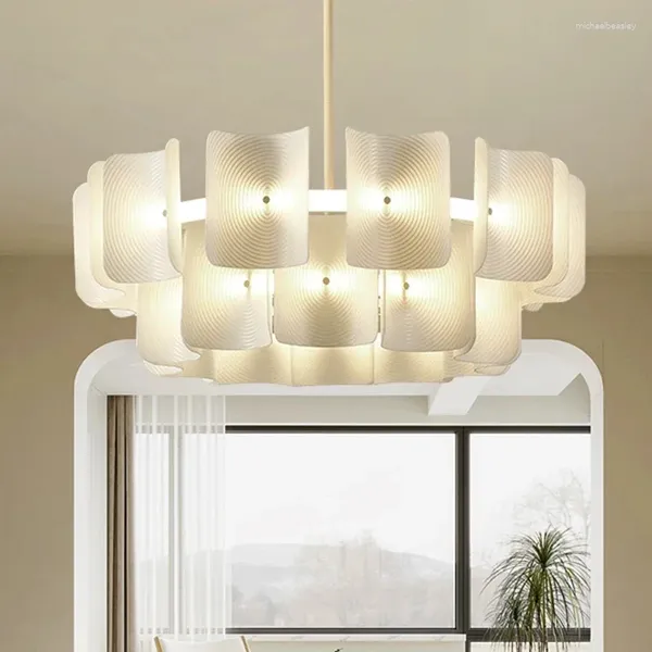 Lampadari 2024 Lampadario a LED con impronte digitali Stile silenzioso Protezione per gli occhi Soggiorno Camera da letto Decorazione domestica di lusso