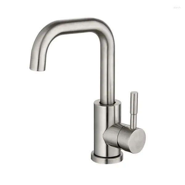 Küchenarmaturen, Kaltwasserhahn, Badezimmer, Waschbecken, Einhandgriff, 304 Edelstahl-Waschbecken, 2 Löcher