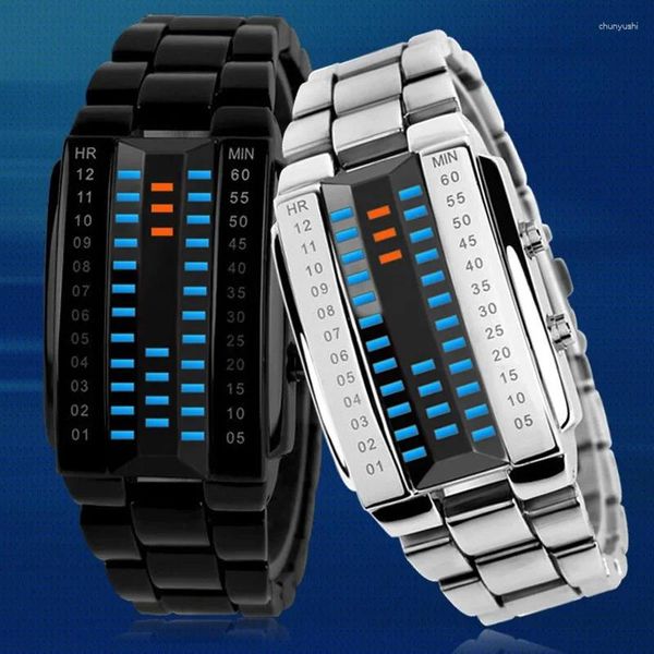 Armbanduhren Mode Binäre Led Uhr Männer Sport Uhren Multifunktionale Elektronische Armbanduhr Relogios Masculinos Uhren Para Hombre