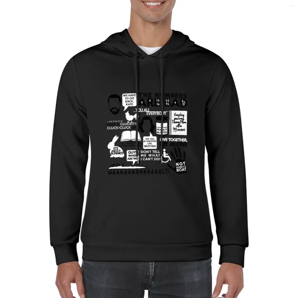 Felpe con cappuccio da uomo Lost Quotes Pullover Felpa con cappuccio Abbigliamento Abbigliamento stile coreano Uomo