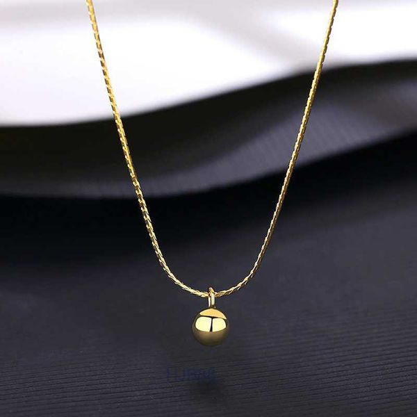 Pingentes Designer Banhado 18k Bola de Ouro S925 Pingente de Prata Moda Sexy Clavícula Cadeia Mulheres Colar Jóias Acessórios High-End