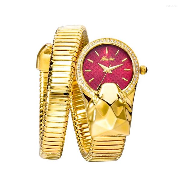 Orologi da polso Orologio da donna di lusso leggero Marchio Snake Set Bracciale con diamanti Impermeabile personalizzato elegante W105