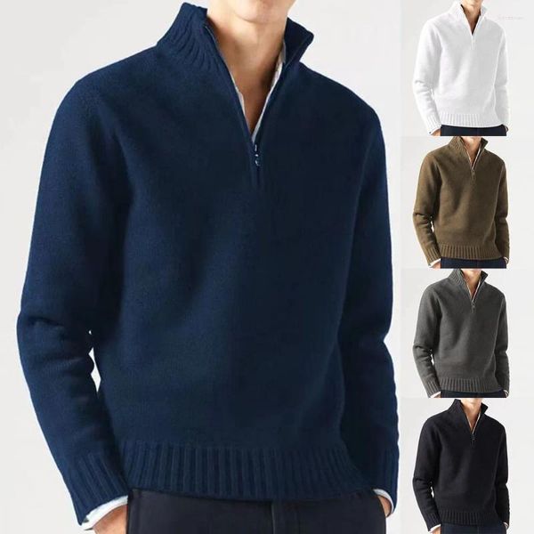 Felpe con cappuccio da uomo Top autunno e inverno lavorati a maglia addensati maglione pullover maglione lavorato a maglia caldo di lana