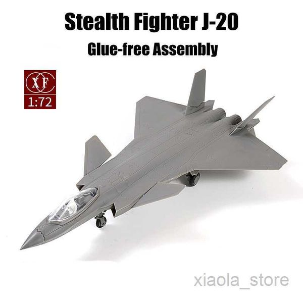 Aircraft Modle 1/72 China PLA J-20 Fifth Generation Stealth Fighter Modello di assemblaggio militare senza colla Giocattolo modello di aeroplano fai da teHKD230701