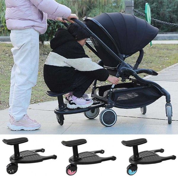 Passeggino Step Staccabile Universale Carrozzina Pedale pieghevole Baby Buggy Board Ruota da 360 gradi Pedale pieghevole per regalo L230625