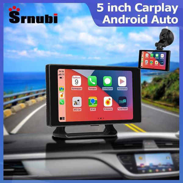 DVRs Universal 5 polegadas Carro DVR 4K Carplay Android Câmera Traseira Automática WIFI Gravador Lente Dupla Mirrorlink Player Controle de Voz BluetoothHKD230701