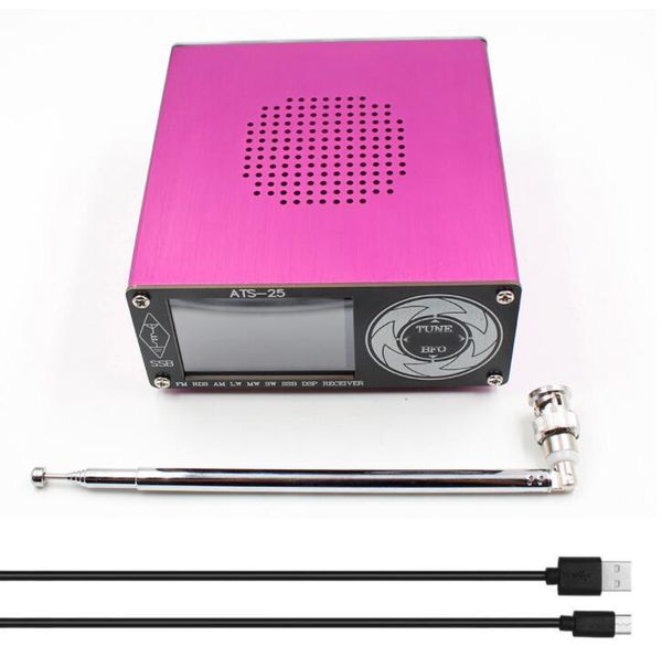 Rádio Ats25 Si4732 Receptor de rádio de banda completa Receptor Dsp Fm Lw (mw e Sw) e Ssb com tela sensível ao toque de 2,4