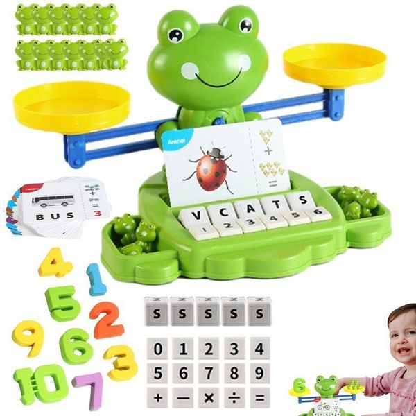 3D-Puzzles, Frosch-Zählspielzeug, Vorschul-Lernaktivitäten, pädagogische Cool-Scale-Balance-Karten für Kinder im Alter von 3, 4, 5, 6 Jahren, 230630