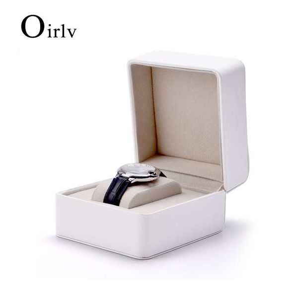 Braccialetti Oir Bianco/nero Angolo tondo Espositore per orologi in pelle Confezione regalo Organizzatore di braccialetti Vetrina Scatole portaoggetti per gioielli