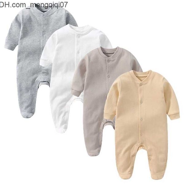 Strampler Rompers born 23PCS Unisex Baumwolle Solide Baby Mädchen Kleidung Babyspielanzug ONeck Baby Jungen Kleidung Set Herbst Pyjamas Volle Z230701