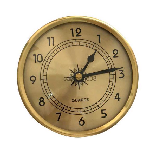 Nuovo orologio da tavolo d'arte vintage da 90 mm con orologio da tavolo con orologio da tavolo Orologio analogico con quadrante rotondo in argento dorato incorporato
