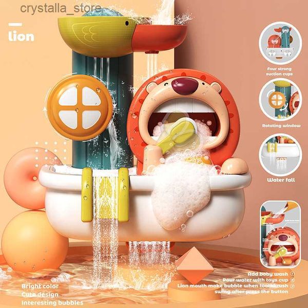 Brinquedos de banho para bebês para crianças Brinquedos de bolhas de chuveiro para crianças Brinquedos de água para banheira Conjunto de brinquedos para spray de água Conjunto de brinquedos para piscina de natação para presente de bebê L230518