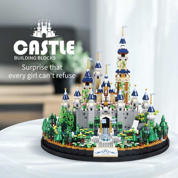 Blocchi 3600 PZ Città Creativa Fiaba Princess Castle Building Blocks Micro Particle Assemble Diamond Bricks Giocattoli Regali Per Bambini RagazzaHKD230701