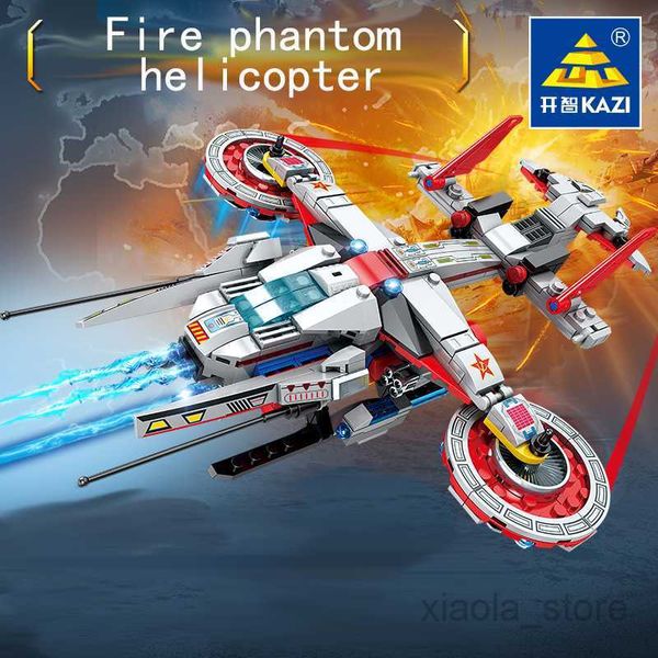 Aircraft Modle Kazi KY81051 415 + PCS Fire Mirage Elicottero Soldati armati Installare Blocchi di costruzione di illuminazione Mattoni modello Regali giocattolo per bambiniHKD230701