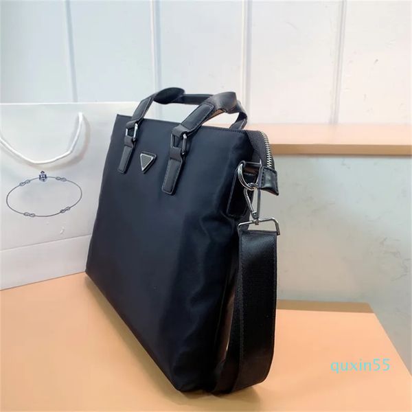 Pasta de grife moda masculina feminina bolsa de computador bolsa bolsa de ombro ajustável com zíper bolso externo