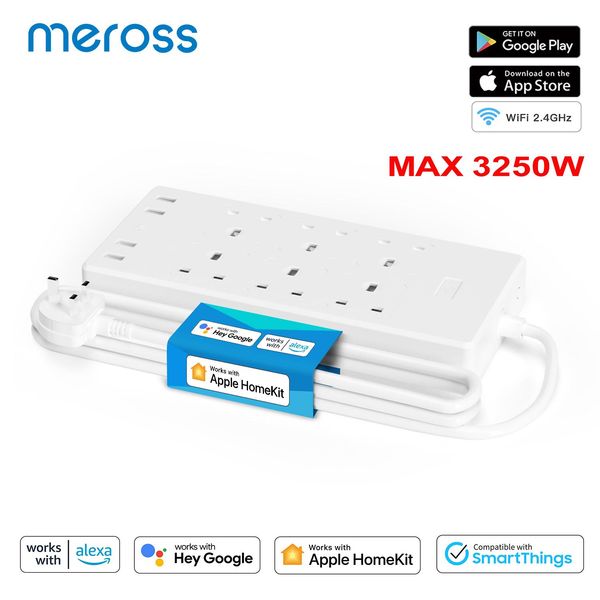 Homekit Smart WiFi Power Strip UK Plug mit 6AC Socket 4USB Mehrfacher Erweiterung Support Alexa Google Assistent SmartThings