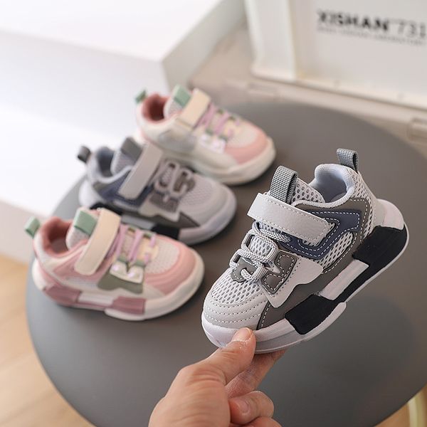 Atletik Açık Bahar Ve Sonbahar Çocuk Sneakers Kore Moda Erkek Kız Nefes Örgü Ayakkabı Yumuşak Tabanlı 230630