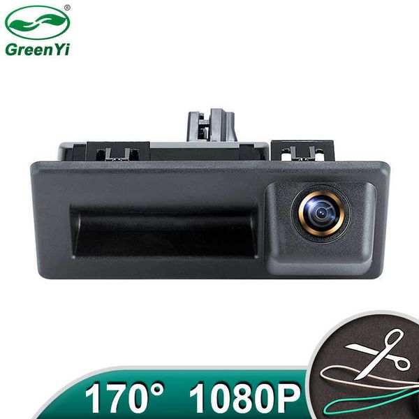 Carro dvr ahd 1080 p 170 graus olho de peixe interruptor de mão câmera de visão traseira para audi a3 a4 vw touran tiguan t6 polo skoda velocidade octaviahkd230701