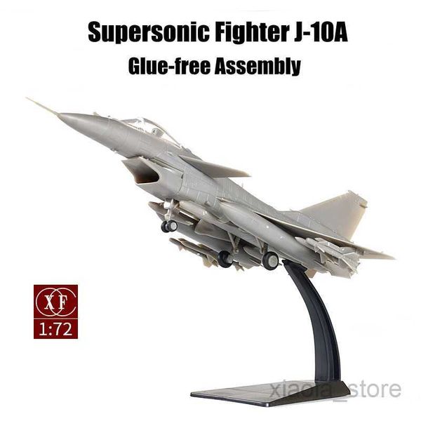 Modelo de aeronave 1/72 China PLA Supersonic Fighter J-10A sem cola Modelo de montagem militar DIY Modelo de avião ToyHKD230701