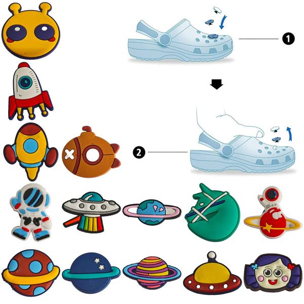 Cartoon-Zubehör-Muster-Schuh-Charm für Clog Jibbitz Bubble Slides Sandalen PVC-Dekorationen Weihnachten Geburtstagsgeschenk Partygeschenke S Otfwl