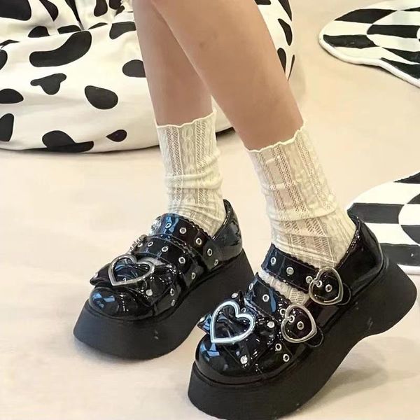 Botas Mary Jane Women Platform Salto alto sandálias Novas tendências 2022 Verão Autumn Casual Lolita Sapatos femininos Sandálias de vestuário