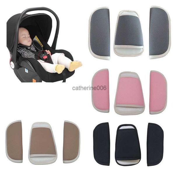 Capa de cinto de segurança para crianças bebê carro alças capas alça de ombro almofada entre virilha cadeira infantil arnês guarda-chuva acessórios para carrinho L230625
