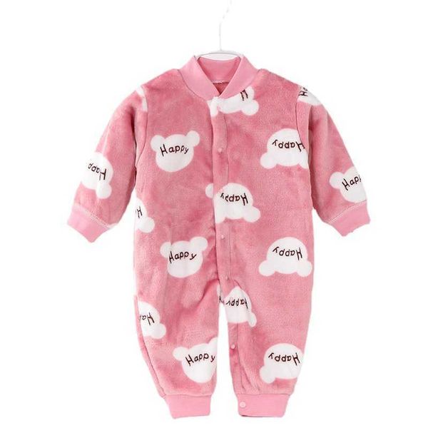 Neonati maschi Pagliaccetto Flanella Manica lunga Cartone animato Tenere al caldo Tuta Abbigliamento infantile Inverno Neonato Vestiti L230625