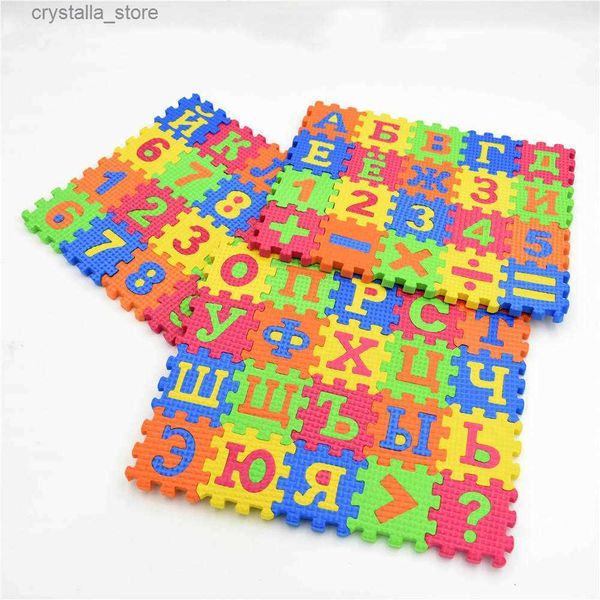 Heißer Verkauf Russisches Alphabet Buchstabenspielzeug Kinder Baby Puzzlematten 55 * 55 MM Teppich Babys Sprachschaum Lernspielzeug L230518